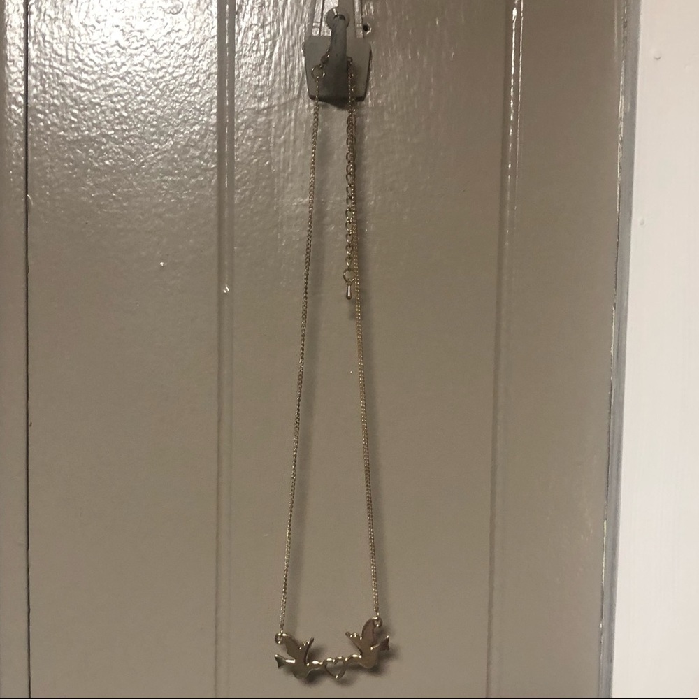 Dove and Heart Necklace